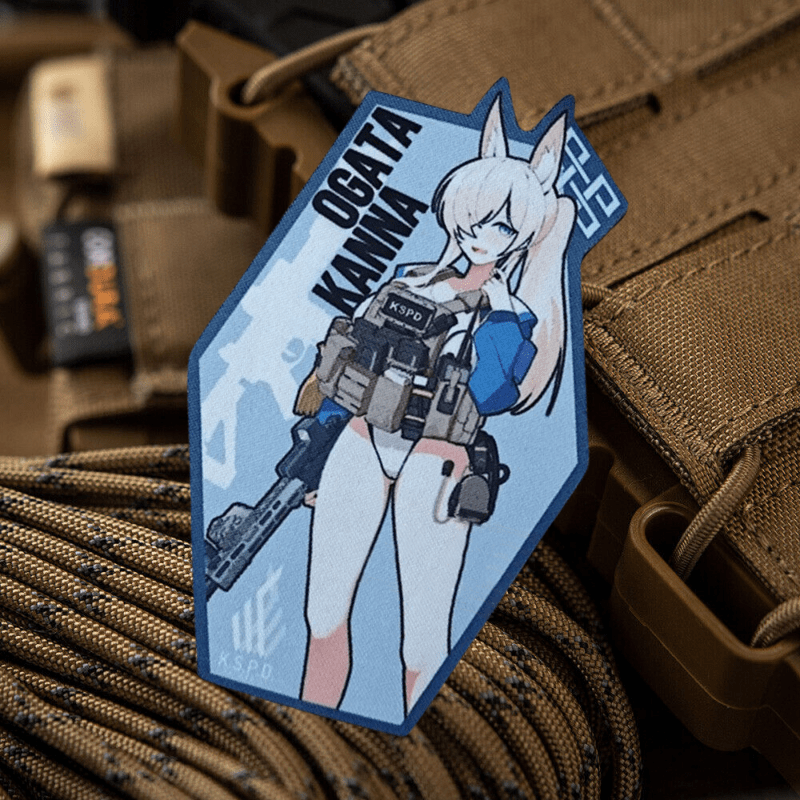 Rucksack Military Style - Blue Archive KonaยุทธวิธีPatchปืนสาวพิมพ์Hook & Loopแพทช์ทหารMorale Chevron
