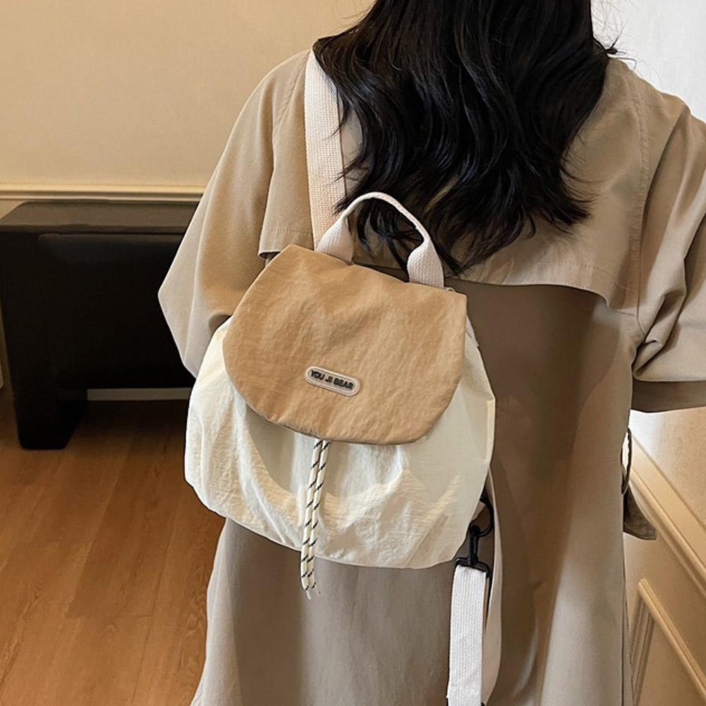Canvas Backpack Casual - กระเป๋าเป้สะพายหลังไนลอนสำหรับผู้หญิง น้ำหนักเบา สไตล์เกาหลี กระเป๋าเป้ไปโรงเรียน กระเป๋าเดินทางลำลอง กระเป๋าหนังสือขนาดเล็กสำหรับนักศึกษาหญิง