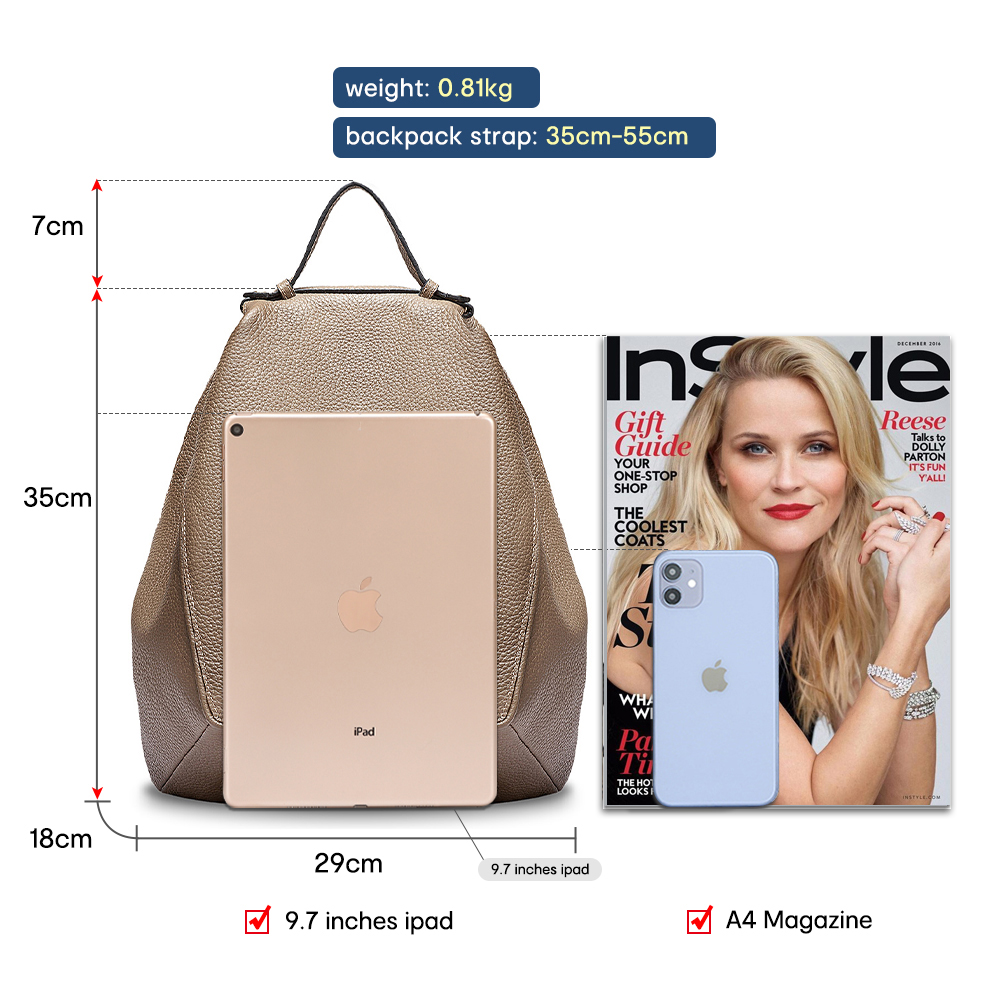 Zency ผู้หญิง 100% ของแท้หนัง  - Fashion Backpack Women บทวิจารณ์และราคา