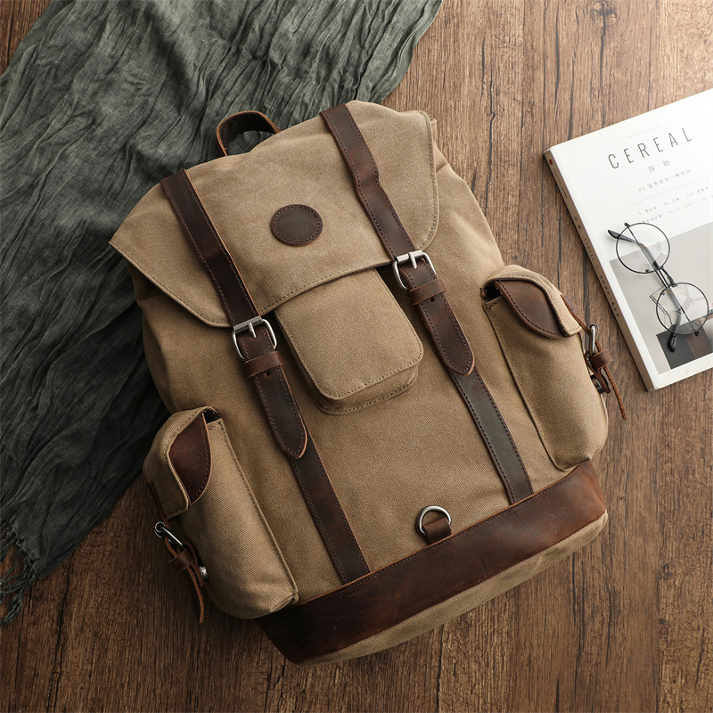 กระเป๋าผ้าแคนวาสสำหรับผู้ชายสไ - Canvas Backpack Casual บทวิจารณ์และราคา