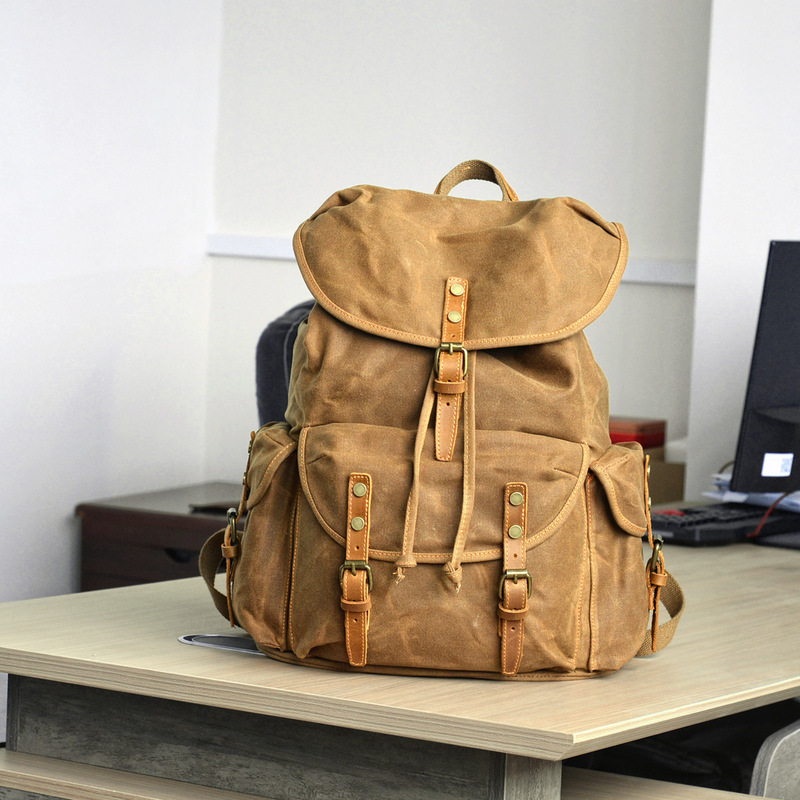 กระเป๋าเป้สะพายหลังผ้าแคนวาสแบ - Canvas Backpack Casual บทวิจารณ์และราคา