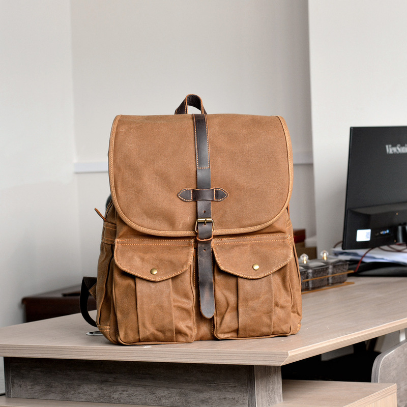 กระเป๋าเป้สะพายหลังผ้าแคนวาสแบ - Canvas Backpack Casual บทวิจารณ์และราคา